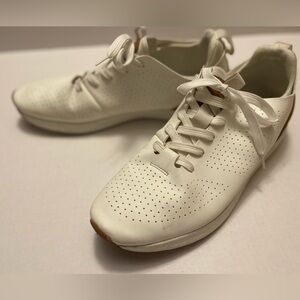 Steve Madden White Perforated Sneakers